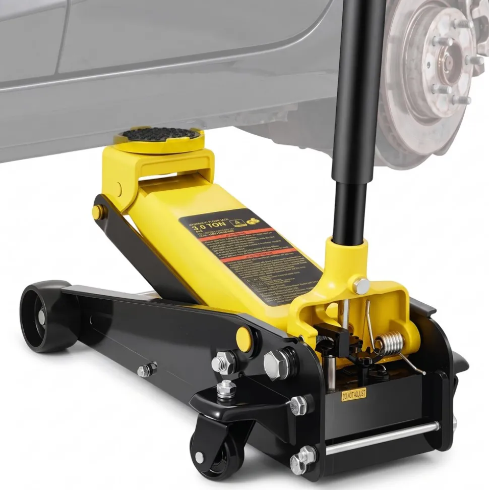 VEVOR Floor Jack, 3 Ton Low Profile Floor Jack, Heavy-duty Steel Racing Floor Jack with Single Piston Quick Lift Pump, Floor Jack Lifting Range 5.12"-20"