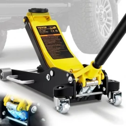VEVOR Floor Jack, 3 Ton Low Profile Floor Jack, Aluminum and Steel Racing Floor Jack with Dual Pistons Quick Lift Pump, Floor Jack Lifting Range 3-6/11