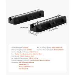 VEVOR Floor Mounting Base Kit for Mini Split Air Conditioning Systems, Floor Mounting Ground Base Pad for 9000-36000BTU AC Heat Pump System, Heavy-Duty Rubber Anti-Vibration Pads, Max Load 2204 lbs