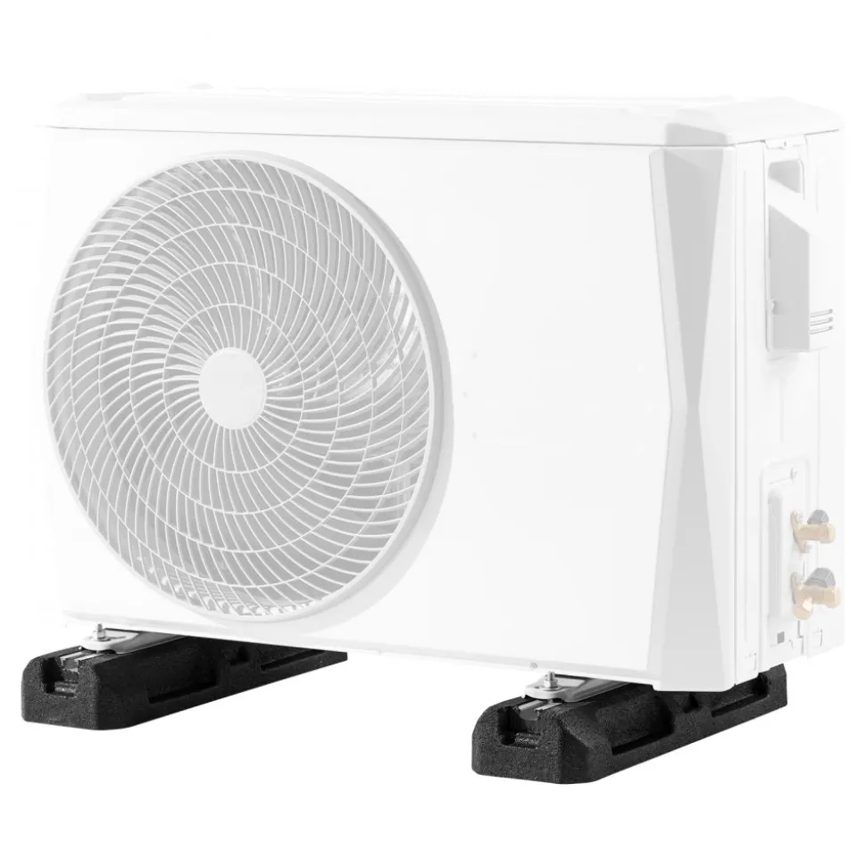 VEVOR Floor Mounting Base Kit for Mini Split Air Conditioning Systems, Floor Mounting Ground Base Pad for 9000-36000BTU AC Heat Pump System, Heavy-Duty Rubber Anti-Vibration Pads, Max Load 2204 lbs