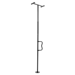 VEVOR Floor-to-Ceiling Transfer Pole, Tension Mounted Bathroom Grab Bar with Anti-Slip Curve Handle, 300 Lbs Capacity Security Pole for Elderly, Ideal Senior Safety Pole for 7-10 Ft Ceilings, Black