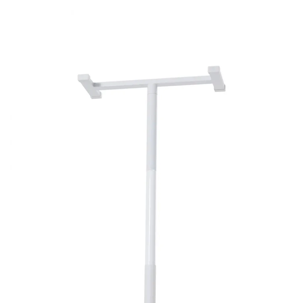 VEVOR Floor-to-Ceiling Transfer Pole, Tension Mounted Bathroom Grab Bar with Anti-Slip Curve Handle, 300 Lbs Capacity Security Pole for Elderly, Ideal Senior Safety Pole for 7-10 Ft Ceilings, White
