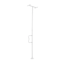 VEVOR Floor-to-Ceiling Transfer Pole, Tension Mounted Bathroom Grab Bar with Anti-Slip Curve Handle, 300 Lbs Capacity Security Pole for Elderly, Ideal Senior Safety Pole for 7-10 Ft Ceilings, White