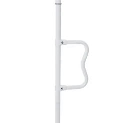 VEVOR Floor-to-Ceiling Transfer Pole, Tension Mounted Bathroom Grab Bar with Anti-Slip Curve Handle, 300 Lbs Capacity Security Pole for Elderly, Ideal Senior Safety Pole for 7-10 Ft Ceilings, White