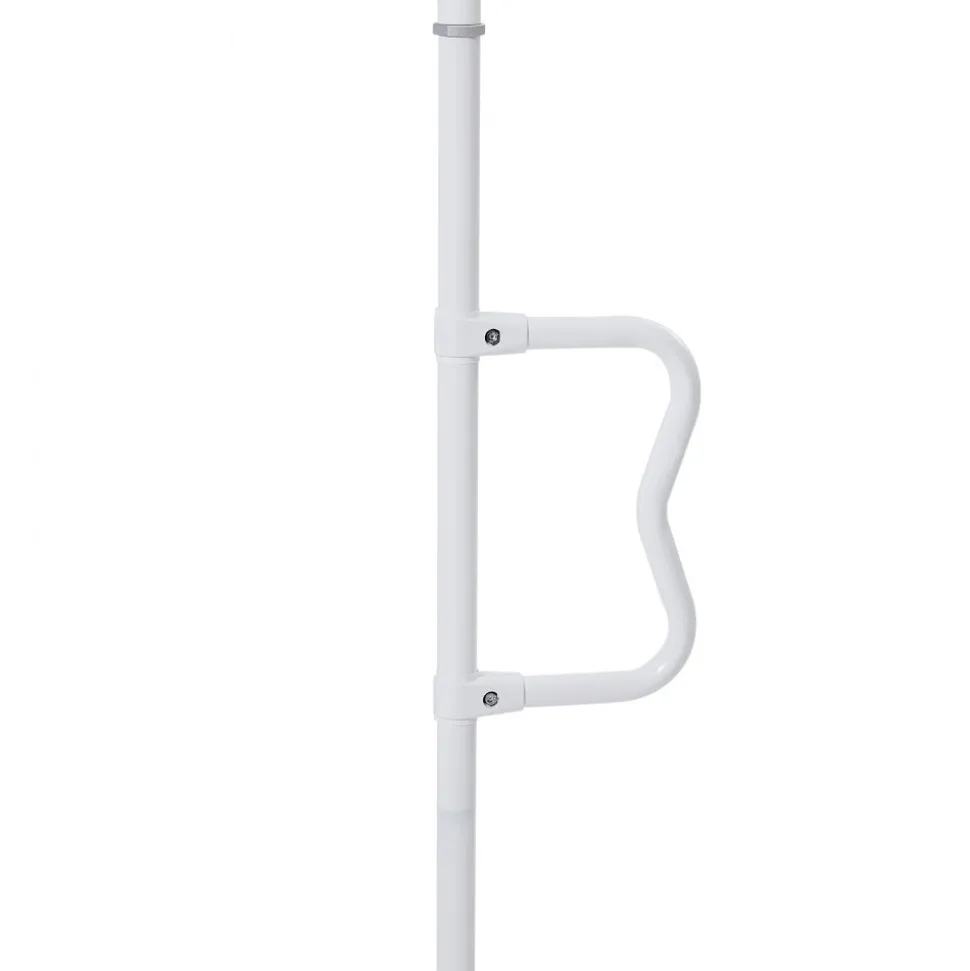 VEVOR Floor-to-Ceiling Transfer Pole, Tension Mounted Bathroom Grab Bar with Anti-Slip Curve Handle, 300 Lbs Capacity Security Pole for Elderly, Ideal Senior Safety Pole for 7-10 Ft Ceilings, White