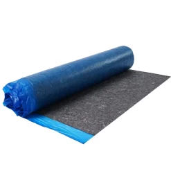 VEVOR Floor Underlayment 100 sq. ft/Roll, 3 mm Thick Laminate Flooring Padding with Attached Vapor Barrier, Heavy Duty Fiber + PE Film, Soundproofing & Noise Reduction, Ideal for Vinyl Wood