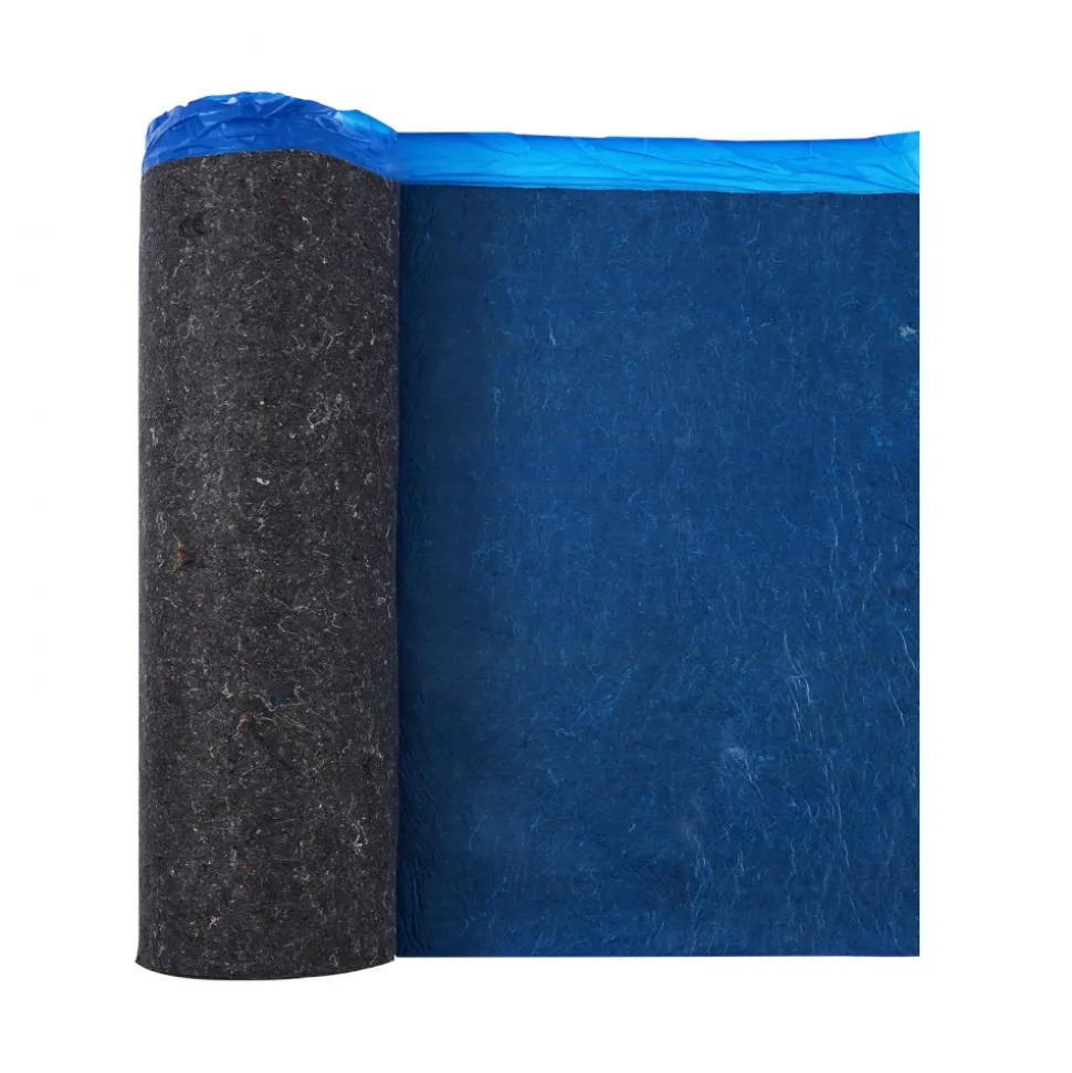 VEVOR Floor Underlayment 200 sq. ft/Roll, 3 mm Thick Laminate Flooring Padding with Attached Vapor Barrier, Heavy Duty Fiber + PE Film, Soundproofing & Noise Reduction, Ideal for Laminate Wood Floors