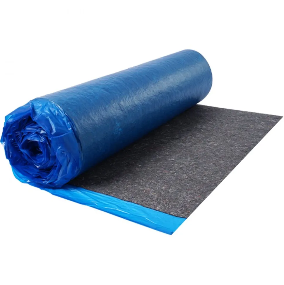 VEVOR Floor Underlayment 200 sq. ft/Roll, 3 mm Thick Laminate Flooring Padding with Attached Vapor Barrier, Heavy Duty Fiber + PE Film, Soundproofing & Noise Reduction, Ideal for Laminate Wood Floors