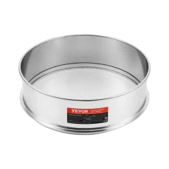 VEVOR Flour Sieve Fine Mesh, 10 Mesh Flour Sifter, 304 Stainless Steel Fine Mesh Sifter Food-grade, Dia. 12.6" Fine Mesh Strainers for Baking, 5 Sizes Mesh hole for Mungbean, Rice, Flour, Pearl Powder