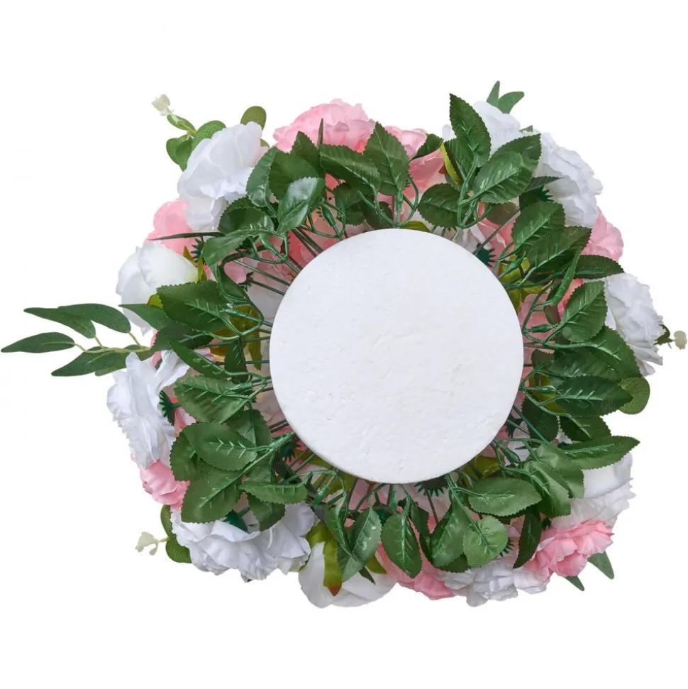 VEVOR Flower Ball Arrangement Bouquet 10 PCS, 17.7-Inch Diameter Artificial Flower Balls Wedding Table Centerpieces, Rose Arrangements for Wedding Centerpiece Home Decorations, Pink and White Roses