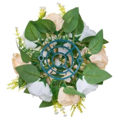 VEVOR Flower Ball Arrangement Bouquet 10 PCS, 9.5-Inch Diameter Artificial Flower Balls Wedding Table Centerpieces, Rose Arrangements for Wedding Centerpiece Home Decoration, Champagne & White Roses