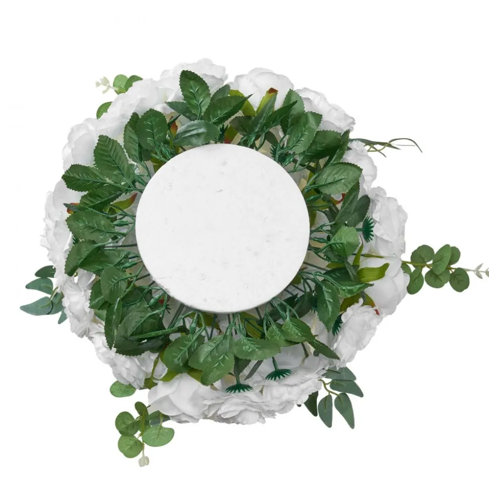 VEVOR Flower Balls Arrangement Bouquet 10 PCS, 17.7-Inch Diameter Artificial Flower Balls Wedding White Roses Centerpieces, Faux Flowers Arrangements for Wedding Centerpiece Home Table Decorations