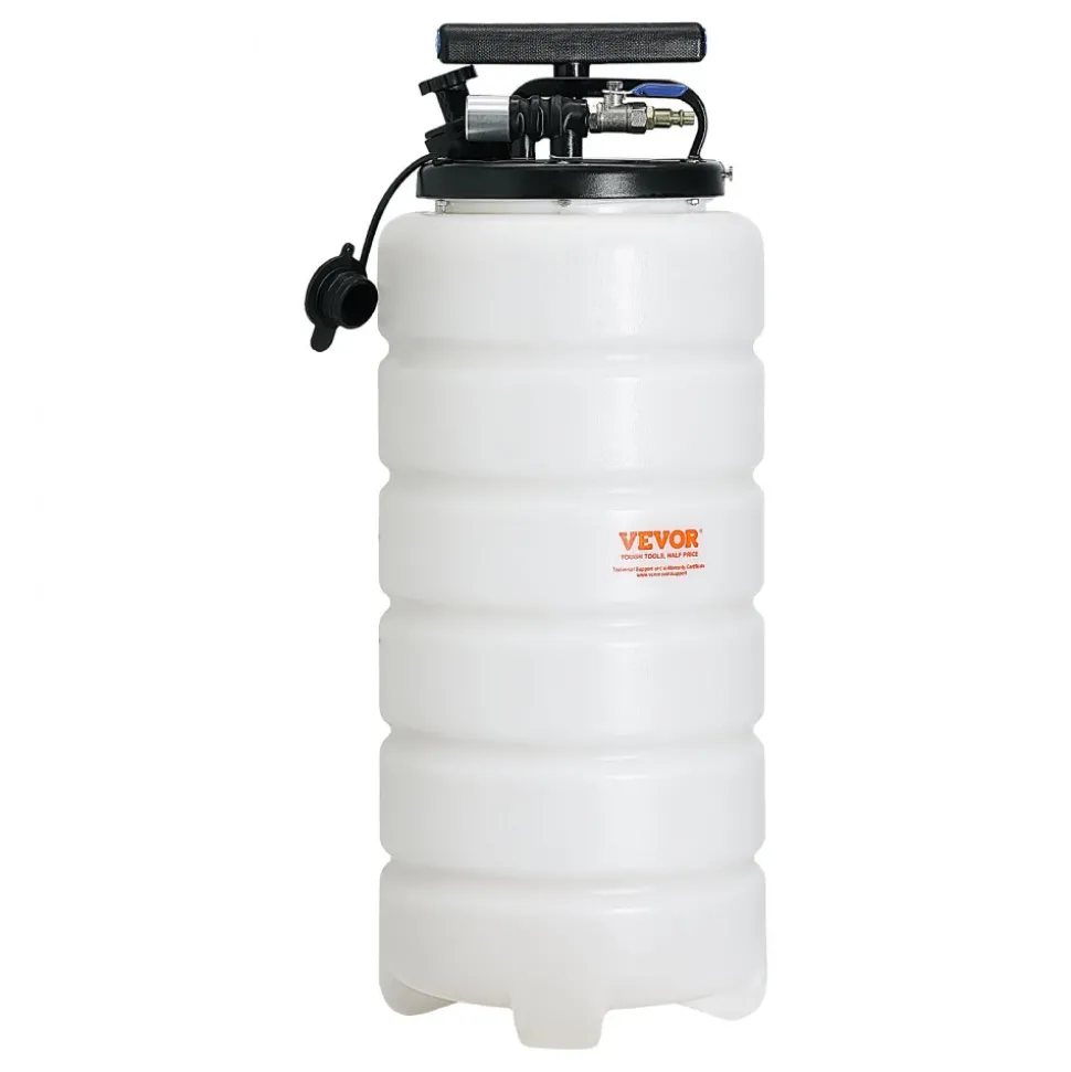 VEVOR Fluid Extractor, 4 Gallons (15 Liters), Pneumatic/Manual Oil Changer Vacuum Fluid Extractor with Dipstick and Suction Hose, Oil Extractor Change Pump for Automotive Fluids Vacuum Evacuation