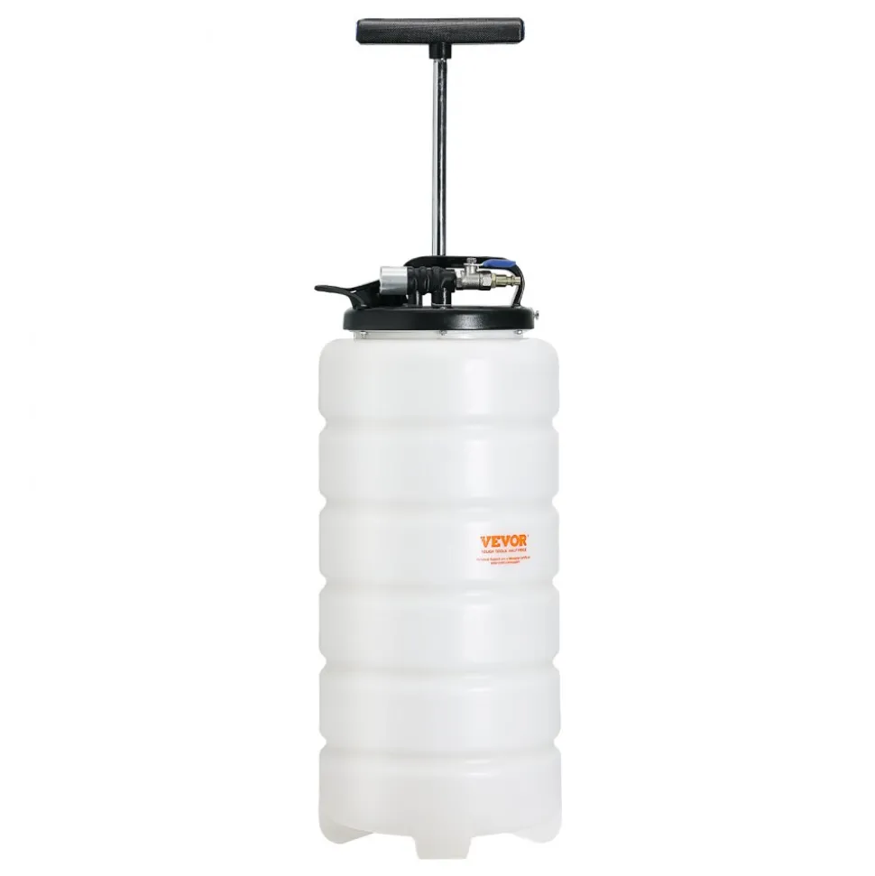 VEVOR Fluid Extractor, 4 Gallons (15 Liters), Pneumatic/Manual Oil Changer Vacuum Fluid Extractor with Dipstick and Suction Hose, Oil Extractor Change Pump for Automotive Fluids Vacuum Evacuation