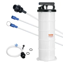 VEVOR Fluid Extractor, 1.74 Gallons (6.5 Liters), Pneumatic/Manual Oil Changer Vacuum Fluid Extractor with Dipstick and Suction Hose, Oil Extractor Change Pump for Automotive Fluids Vacuum Evacuation