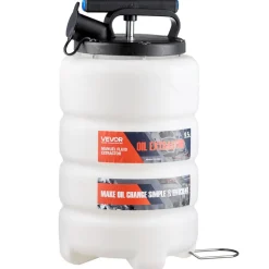VEVOR Fluid Extractor, 9.5 L Capacity, Manual Vacuum Oil Extractor Pump with 59 in Long Horse & Three 47 in Extension Tubes, Oil Change Pump with HDPE Tank for Cars, Lawn Mowers, Boats, Motorcycles
