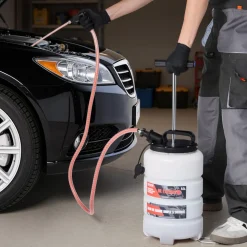 VEVOR Fluid Extractor, 9.5 L Capacity, Manual Vacuum Oil Extractor Pump with 59 in Long Horse & Three 47 in Extension Tubes, Oil Change Pump with HDPE Tank for Cars, Lawn Mowers, Boats, Motorcycles