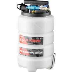 VEVOR Fluid Extractor, 9.5 L Capacity, Pneumatic/Manual Vacuum Oil Extractor Pump with 59 in Long Horse & Three 47 in Extension Tubes, Oil Change Pump with PE Tank for Cars, Lawn Mowers, Boats