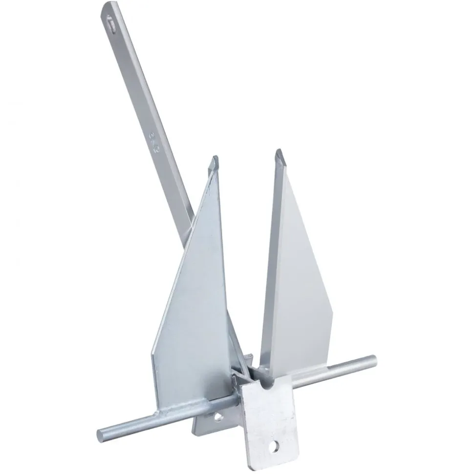 VEVOR Fluke Style Anchor Kit, 13 LBS Hot-Dipped Galvanized Steel Fluke Anchor with 7.9' Chain, 101' Rope and Two 0.4" Shackles, Marine Boat Anchor for Small Vessels Under 30', Seas, Rivers and Shores
