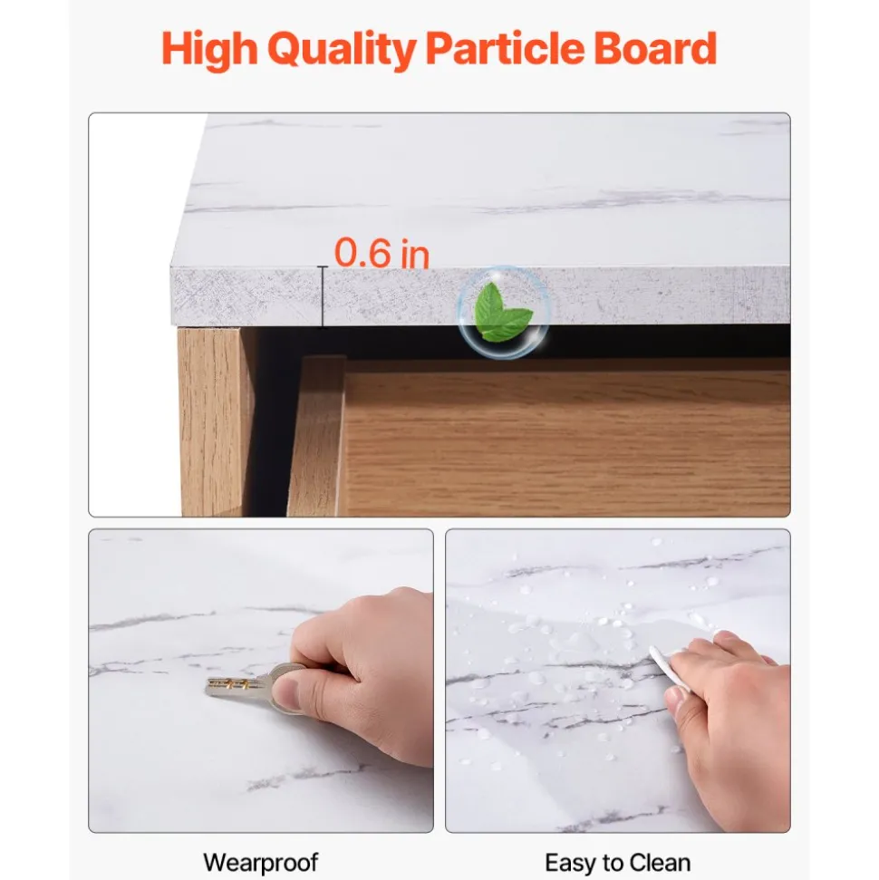 VEVOR 5 Fluted Drawer Dresser, Wooden Chest of Drawers with Sliding & Anti-tip Device, Modern Minimalist Dresser Chest, Closet Storage Organizer for Living Room, Hallway, Bedroom, Entryway, Light Wood