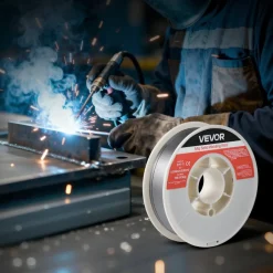 VEVOR Flux Core MIG Welding Wire, E71T-11 0.035-inch 10 LBS, Gasless Mild Steel Welding Wire with Low Spatter for All Position Arc Welding, Self-Shielded for Outdoor Use
