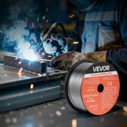 VEVOR Flux Core MIG Welding Wire, E71T-11 0.035-inch 1 LBS, Gasless Mild Steel Welding Wire with Low Spatter for All Position Arc Welding, Self-Shielded for Outdoor Use (Pack of 3 Rolls)