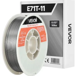 VEVOR Flux Core MIG Welding Wire, E71T-11 0.03-inch 10 LBS, Gasless Mild Steel Welding Wire with Low Spatter for All Position Arc Welding, Self-Shielded for Outdoor Use