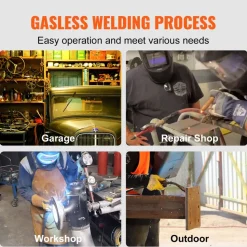 VEVOR Flux Core Welding Wire, E71T-GS 0.035-inch 10LBS, Gasless Mild Steel MIG Welding Wire with Low Splatter for All Position Arc Welding and Outdoor Use
