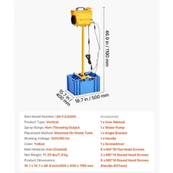 VEVOR Foam Machine, Adjustable Angle Control Foam Cannon Party Machine, Bubble Cannon with 21QT Water Tank, Stable Vertical Design, Dense Foams Maker for Gatherings, Celebrations & Party
