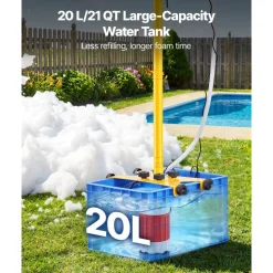 VEVOR Foam Machine, Adjustable Angle Control Foam Cannon Party Machine, Bubble Cannon with 21QT Water Tank, Stable Vertical Design, Dense Foams Maker for Gatherings, Celebrations & Party