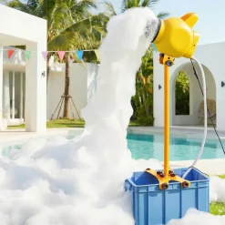 VEVOR Foam Machine, Adjustable Angle Control Foam Cannon Party Machine, Bubble Cannon with 37QT Water Tank, Stable Vertical Design, Dense Foams Maker for Gatherings, Celebrations & Party