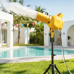VEVOR Foam Machine, Handheld Spray Foam Cannon Party Machine, Bubble Cannon with Fan & Triangular Structure, Dense Foams Maker for Gatherings, Backyard, Celebrations & Party, Continuous Foams Output