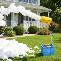 VEVOR Foam Machine, 9.84 to 16.40 ft Spray Distance Foam Cannon Party Machine, Bubble Cannon with 74QT Water Tank, Stable Vertical Design, Dense Foams Maker for Gatherings, Celebrations & Par