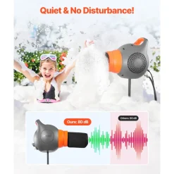 VEVOR Foam Machine, 115 W Party Foam Cannon, Portable Foam Maker with a Tripod Stand, Powerful Foam Party Machine, for Backyard, Pool, Outdoor Events, Birthdays, Celebrations and Party, Grey & Orange
