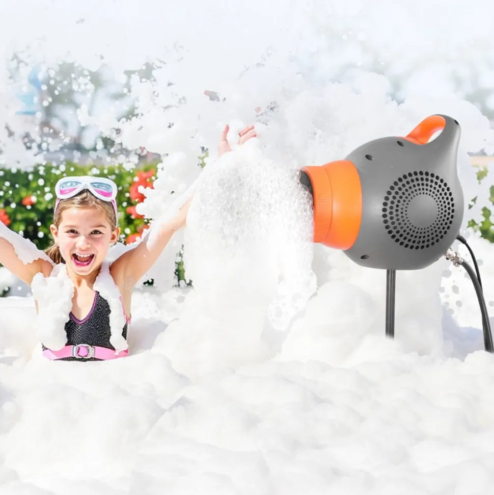 VEVOR Foam Machine, 115 W Party Foam Cannon, Portable Foam Maker with a Tripod Stand, Powerful Foam Party Machine, for Backyard, Pool, Outdoor Events, Birthdays, Celebrations and Party, Grey & Orange