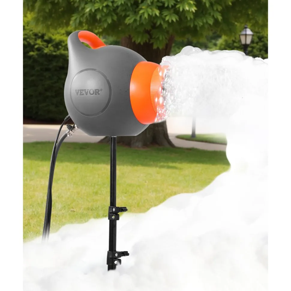 VEVOR Foam Machine, 115 W Party Foam Cannon, Portable Foam Maker with a Tripod Stand, Powerful Foam Party Machine, for Backyard, Pool, Outdoor Events, Birthdays, Celebrations and Party, Grey & Orange