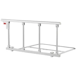 VEVOR Foldable Bed Rail for Elderly, 38 in Bedside Assist Rail with Fixing Strap, Adjustable Height Pipe Bedside Cane, High-Strength Metal Senior Bed Bar, Hand Guard Grab Fits King, Queen, Full, Twin