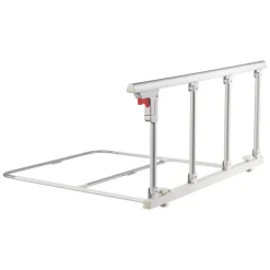 VEVOR Foldable Bed Rail for Elderly, 38 in Bedside Assist Rail with Fixing Strap, Adjustable Height Pipe Bedside Cane, High-Strength Metal Senior Bed Bar, Hand Guard Grab Fits King, Queen, Full, Twin