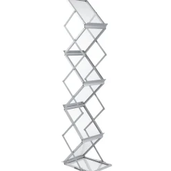 VEVOR Foldable Magazine Display Rack, 6 Pockets Pop-Up Brochure Display Stand, Double-Sided Display Catalog Literature Holder Stand, Portable with Carrying Bag for Office Trade Show Exhibitions