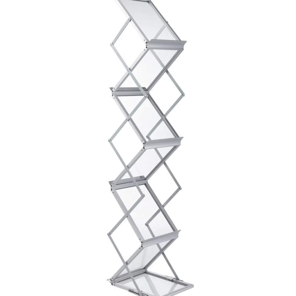 VEVOR Foldable Magazine Display Rack, 6 Pockets Pop-Up Brochure Display Stand, Double-Sided Display Catalog Literature Holder Stand, Portable with Carrying Bag for Office Trade Show Exhibitions