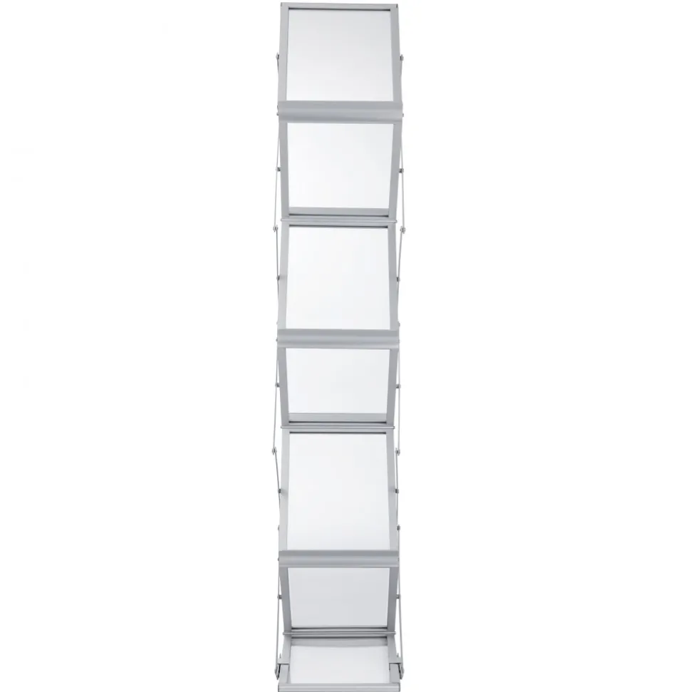 VEVOR Foldable Magazine Display Rack, 6 Pockets Pop-Up Brochure Display Stand, Double-Sided Display Catalog Literature Holder Stand, Portable with Carrying Bag for Office Trade Show Exhibitions