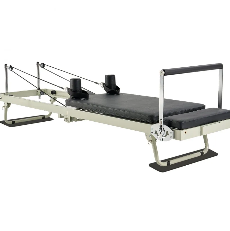 VEVOR Foldable Pilates Reformer, Pilates Workout Machine for Home Gym Studio Use, Pilates Bed with Dual Resistance- Spring & Cord, Reformer Set for Advanced Users and Beginners, Up to 400 LBS