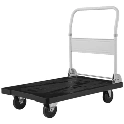 VEVOR Foldable Push Cart Dolly, 660 lbs Capacity, Folding Platform Truck with Swivel Wheels, Moving Platform Hand Truck Flatbed Cart, Space Saving Push Handle, for Easy Storage, 35.2 x 23.4 x 33.5 in