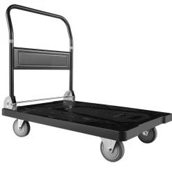 VEVOR Foldable Push Cart Dolly, 1000 lbs Capacity, Folding Platform Truck with Swivel Wheels, Moving Platform Hand Truck Flatbed Cart, Space Saving Push Handle, for Easy Storage, 35.2 x 23.4 x 33.5 in