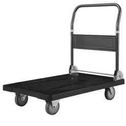 VEVOR Foldable Push Cart Dolly, 1000 lbs Capacity, Folding Platform Truck with Swivel Wheels, Moving Platform Hand Truck Flatbed Cart, Space Saving Push Handle, for Easy Storage, 35.2 x 23.4 x 33.5 in