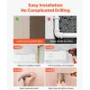 VEVOR Foldable Shower Seat Wall Mounted, 15.7" Teak Folding Shower Bench, 330LBS Fold-Down Bathroom Corridor Seat with Stainless Steel Frame for Adults Seniors, Waterproof & Easy-to-Clean