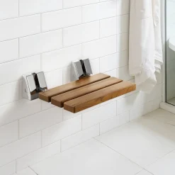 VEVOR Foldable Shower Seat Wall Mounted, 15.7