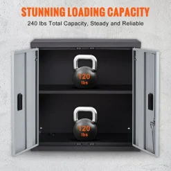 VEVOR Foldable Wall Cabinet, Metal Garage Locker Mounted 26