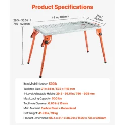 VEVOR Foldable Welding Table 44