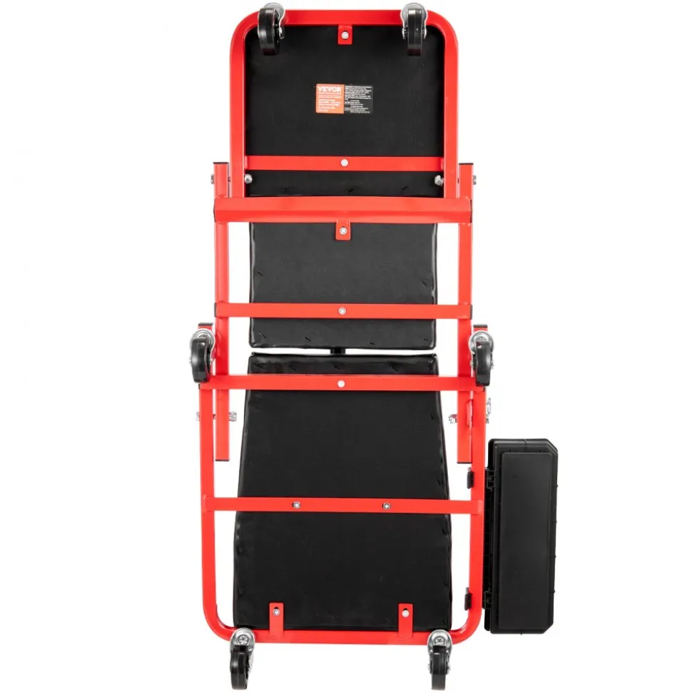 VEVOR Foldable Z Garage Creeper, 36 in, 300 lbs Load Capacity Rolling Folding Mechanic Creeper Stool, with 6 Wheels Tool Tray Padded Seat Steel Frame, Lay Down or Sit Chair for Garage Shop or Home